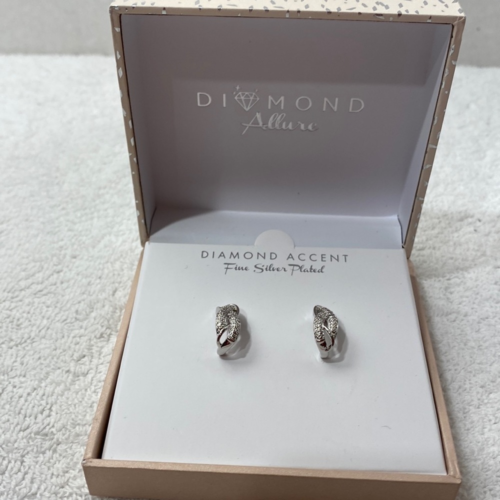 Diamond Allure Diamond Accent silver plated earrings from Kohl’s